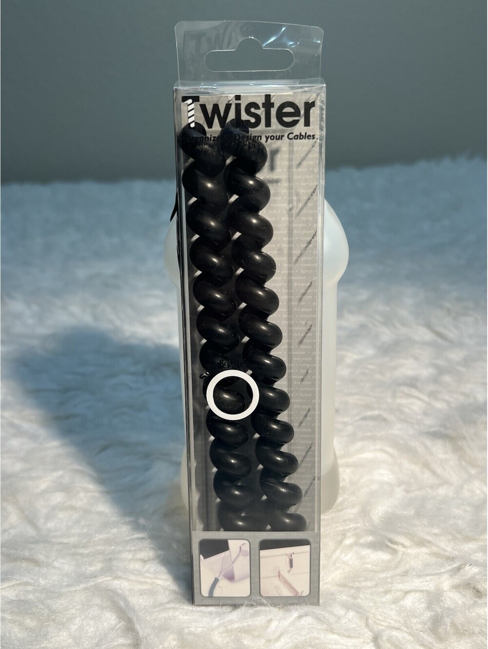 2 black Twister Cable Organizer